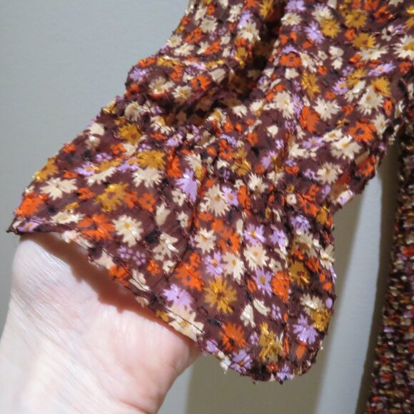 MADEWELL Long-Sleeve Crossover Midi Dress Clipdot Spring Prairie Floral Twee 6 - Picture 6 of 16